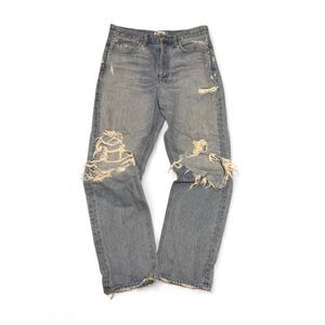 Agolde Denim 90's Jean Women's High Waisted Distressed Light Wash Size 28
